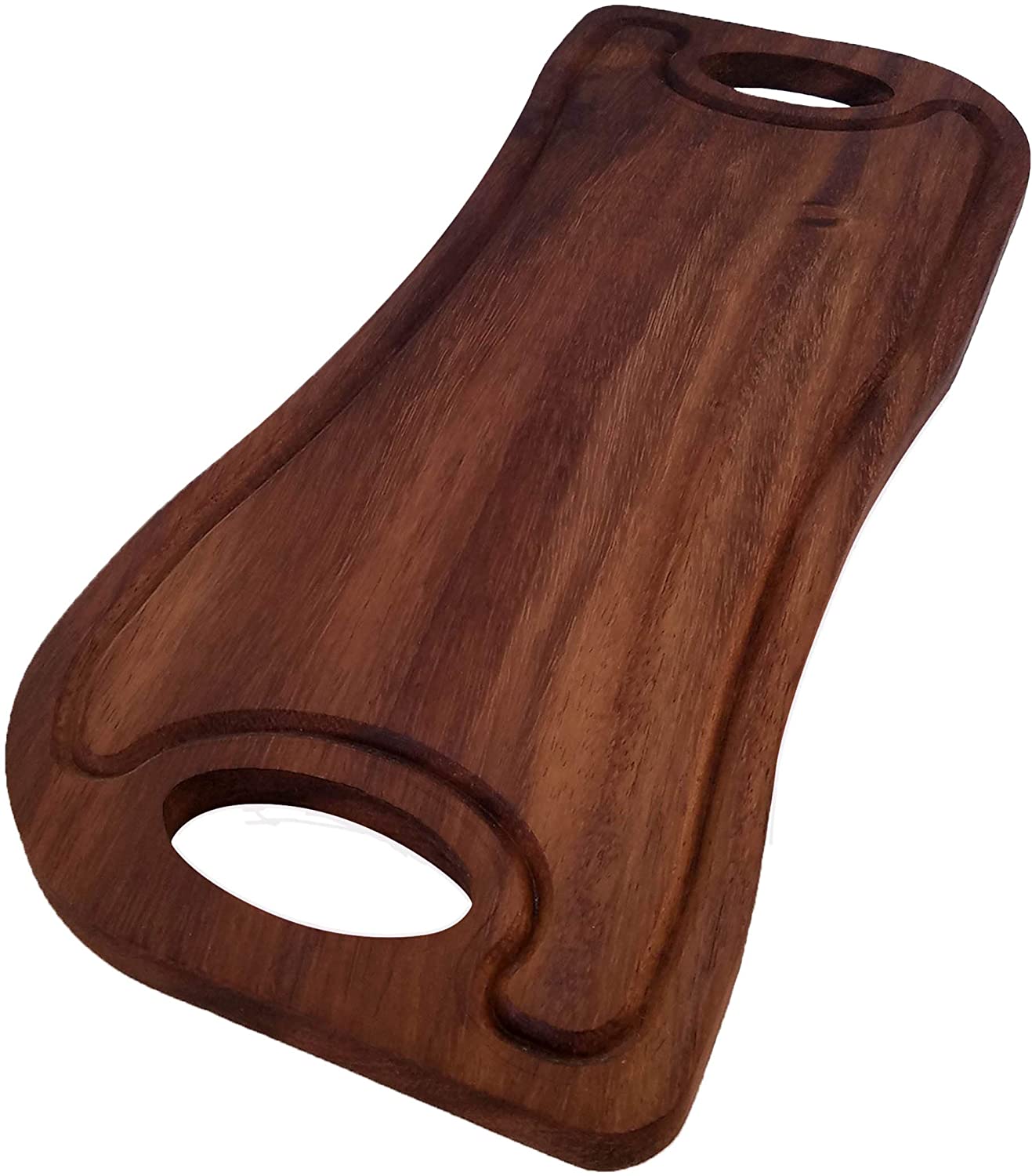 PAROTA WOOD PRODUCTS / Large Parota Wood Serving/Cutting Board with Juice Groove